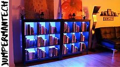 How To Install LED Strip Lights Under Bookshelf (LED Bookshelf Lighting) DIY