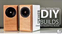 Mini/Desktop Bookshelf Speaker Build. DIY Build Your Own Speakers. Full range AIYIMA 3" Drivers