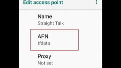 Straight Talk APN Settings for Android
