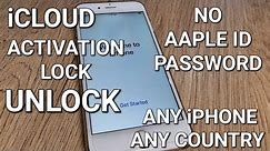 iCloud Activation Lock Unlock Any iPhone, Any Country, Any iOS without Apple ID and Password✔️