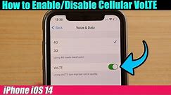 iPhone iOS 14: How to Enable/Disable Cellular VoLTE