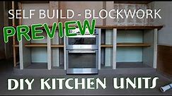 DIY Self Build Kitchen - Concrete Blocks - Units Cupboards Cabinets