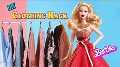 DIY Doll Garment Clothes Rack & Paper Hangers | Easy barbie Crafts | Barbie Hacks and Crafts