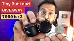 JBL mini Boost World's Smallest Bluetooth Speaker | Unboxing Review Giveaway | ₹999 (Set of 2)