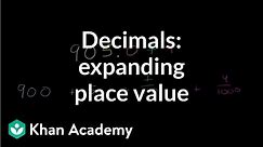 Decimals: expanding out place value | Decimals | Pre-Algebra | Khan Academy