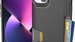 Smartish iPhone 14 Plus Wallet Case - Wallet Slayer Vol. 1 [Slim + Protective] Credit Card Holder - Drop Tested Hidden Card Slot Cover Compatible with Apple iPhone 14 Plus - Black Tie Affair