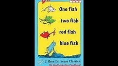 Dr Seuss Beginner Book Videos One Fish Two Fish Red Fish Blue Fish