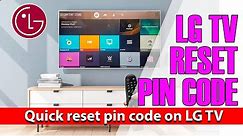 I forgot TV lock PIN code. How to reset? Solved!