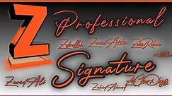 Z Signature | Z Signature Style | Signature With Alphabet Z | Z Signature Tutorial
