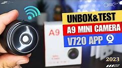 A9 Mini Camera | v720 APP Setup and Tutorial Guide | Review, Test, and Unboxing | 2023