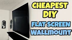 DIY - CHEAPEST and EASIEST Flat Screen TV Wall Mount! 🤯