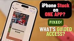 iPhone Stuck on One App? - Turn Off Guided Access to Fix!