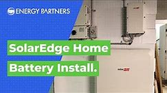 SolarEdge Home Battery Installation