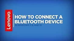 How To - Connect a Bluetooth Device