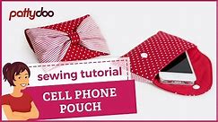 cell phone pouch sewing video tutorial by pattydoo