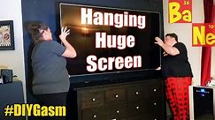 How to mount your large screen TV on any wall safe & easy! - @Barnacules