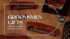 Amazing Items Personalized Pocket Knife for Groomsmen - 20 Font Option - Custom Engraved Pocket Knives | Groomsman Gifts for Wedding, Groomsmen Proposal Gifts