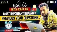 Most Repeated PYQs of Science | Class 10th Science Wake Up with Ashu Sir Science and Fun