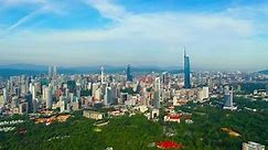Kuala Lumpur Modern City With KLCC Merdeka PNB 118 And KL Tower Skyscraper Moving Left View 4K Aerial Cinematic High Angle Drone Footage