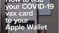 How to add your Covid-19 vaccine card to Apple Wallet #shorts