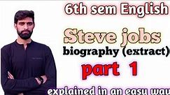 steve jobs (extract) biography by Walter Isaacson||steve jobs 6th sem English ku #stevejobs 6th sem