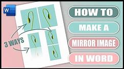How to make a MIRROR IMAGE in WORD | REFLECTIONS in Word