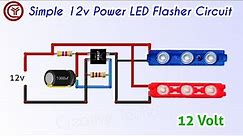 Simple 12 volt LED Flasher Circuit