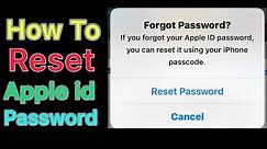 Reset Apple id Password ( How To Forget Apple Id Password )