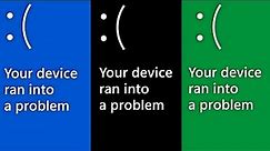 All Windows Screen of Death Colors Explained