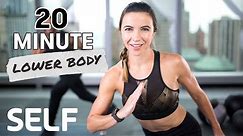 20-Minute HIIT Lower-Body Bodyweight Workout With Tabata Finisher - With Warm-Up & Cool-Down | SELF