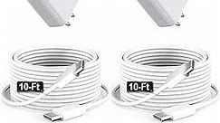 Fast Charger for iPad with USB-C Port, iPad Pro Chargers, GKW 20W USBC Fast Charging 10 ft for iPad 12.9/11/10.9 inch, Air 5th/4th, Mini 6th, 10th Generation, 10ft C to C Cable, 2Pack, White