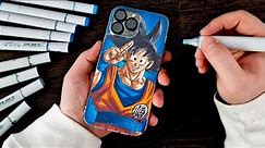 Drawing a Goku Case for the Iphone 13 Pro Max | Dragon Ball Case