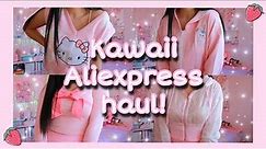 Kawaii Aliexpress haul & try on! | pastel + cute aesthetic clothing ♡