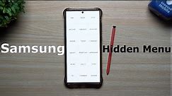 Samsung's Secret Hidden Menu - Now, You're An Expert!