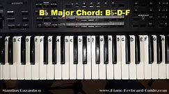 How to Play the B Flat Major Chord on Piano - Bb maj