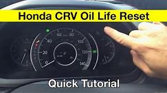 2013 Honda CRV Oil Life RESET 2012 2011 2014 2010