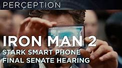Iron Man 2-Tony Stark Glass Smartphone Courtroom Scene Final Composite