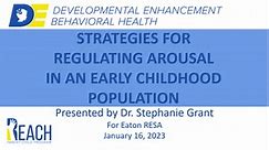 Strategies for Regulating Arousal In an Early Childhood Population