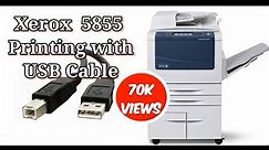 Xerox 5855/65/75/90 How to Print With USB Cable Connection [Printer Setup]