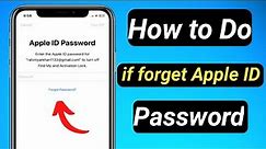 How to Recover Apple ID password if forget it //