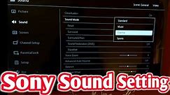 Sony Bravia Sound Settings | Tv Sound Effect | Sony Tv Sound Settings