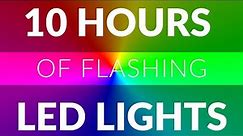 10 Hours of disco lights flashing led lights effects video