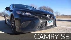 2018 Toyota Camry SE // review, walk around, and test drive // 100 rental cars