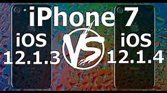 iPhone 7 : iOS 12.1.4 vs iOS 12.1.3 Speed Test (iOS 12.1.4 Build 16D57)