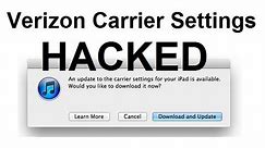 Verizon Hacked Carrier Update for iPhone and iPad