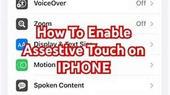 How to enable assestive touch on iphone 15 👈🏻|| enable assestive touch #iphone #shorts #assestive