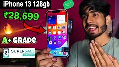 Unboxing iphone 13 128gb ₹28699🤯| grade A | Refurbished iphone | Cashify Supersale | Full Review