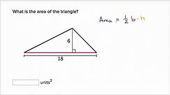 How to find area of triangle (formula walkthrough)