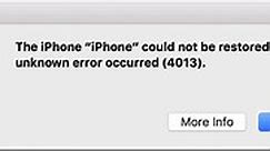 iPhone Error 4013: How to Fix [2024 Newest]