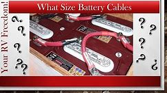 Sizing RV Battery Cables For Inverter